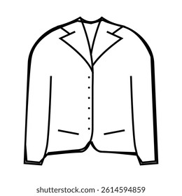 jacket clothes line icon vector. jacket clothes sign. isolated contour symbol black illustration