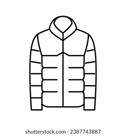 jacket clothing line icon vector. jacket clothing sign. isolated contour symbol black illustration