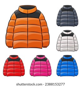 jacket or coat cartoon isolated