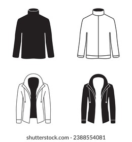 diseño de imagen de icono de colección de chaqueta vectorial