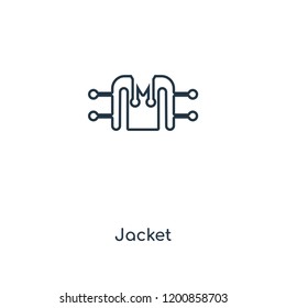 Jacket concept line icon. Linear Jacket concept outline symbol design. This simple element illustration can be used for web and mobile UI/UX.