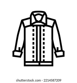 jacket denim line icon vector. jacket denim sign. isolated contour symbol black illustration