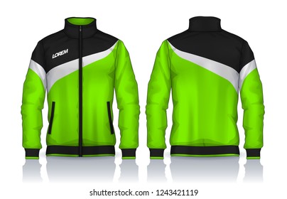 Jacket Design. Sportswear. Track front and back view