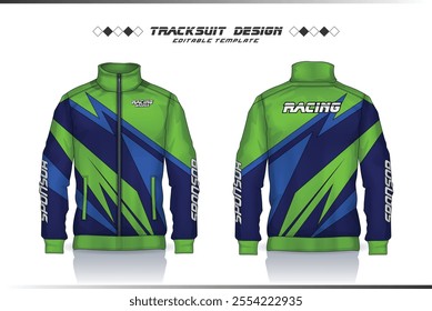 Jacket Design, Tracksuit Design, Windbreaker, motocross jersey template shirt for sport uniform design
