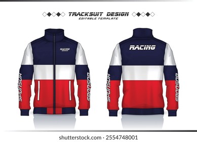 Jacket Design, Tracksuit Design, Windbreaker, motocross jersey template shirt for sport uniform design