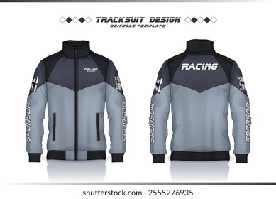 Jacket Design, Tracksuit Design, Windbreaker, motocross jersey template shirt for sport uniform design