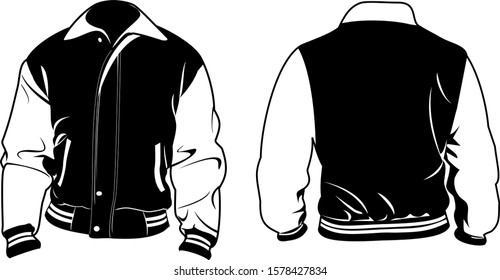 Jacket Design Vector Line Art Illustration Stock Vector (Royalty Free ...