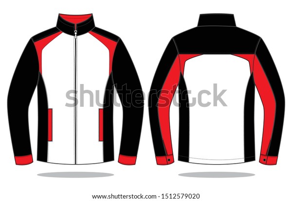 Jacket Design Vector White Black Red Stock Vector (Royalty Free) 1512579020