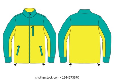 Jacket Design Vector (Yellow/Turquoise)