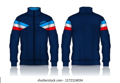 Jacket Design,Sportswear Track front and back view