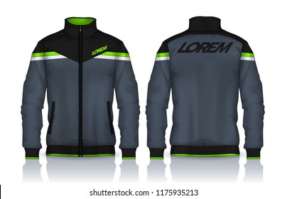 Jacket Design,Sportswear Track front and back view