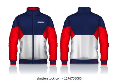 Jacket Design,Sportswear Track front and back view
