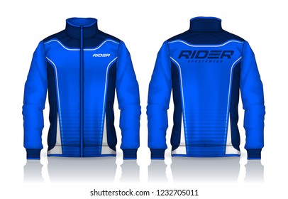 Jacket Design,Sportswear Track front and back view