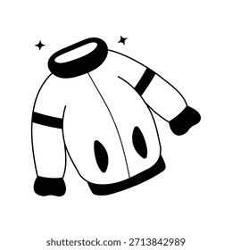 Jacket doodle icon and