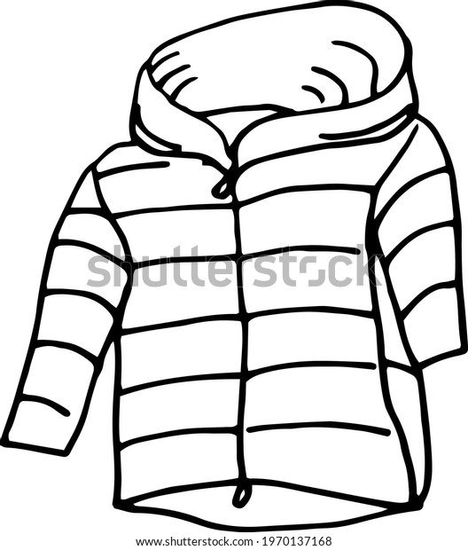 Jacket Doodle Sketch Drawing By Hand Stock Vector (Royalty Free ...