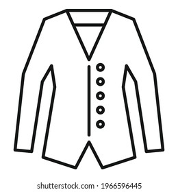 Jacket dry cleaning icon. Outline Jacket dry cleaning vector icon for web design isolated on white background