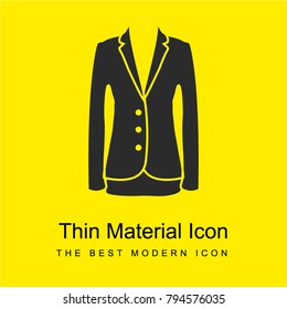 Jacket elegant feminine black clothes for business bright yellow material minimal icon or logo design