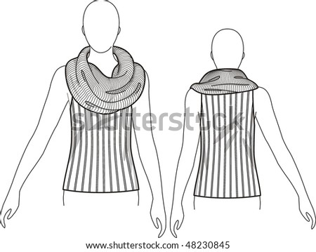 Jacket female knitted with a collar
