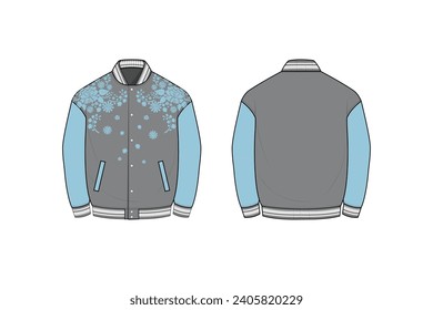 A jacket is a garment for the upper body, usually extending below the hips. A jacket typically has sleeves and fastens in the front or slightly on the side.