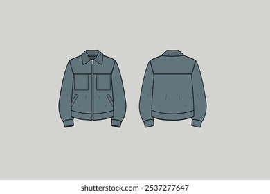 A jacket is a garment for the upper body, usually extending below the hips.