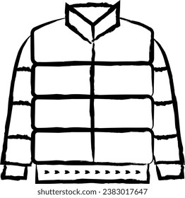 Jacket hand drawn vector illustration