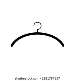 Icono de colgador de chaqueta. Percha por ropa. Vector.