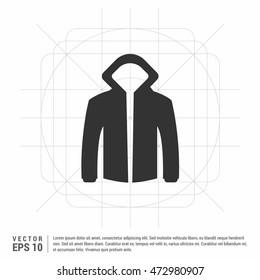 jacket with hood icon