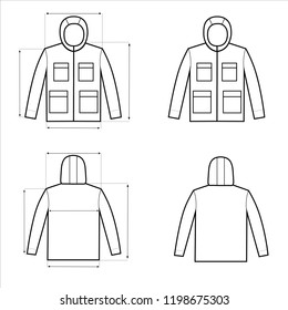 jacket hood size scheme 