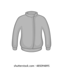 Jacket icon in black monochrome style on a white background vector illustration