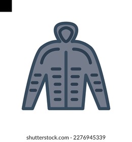 jacket icon color style vector