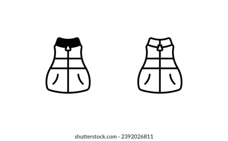 Jacket icon design with white background stock illustration