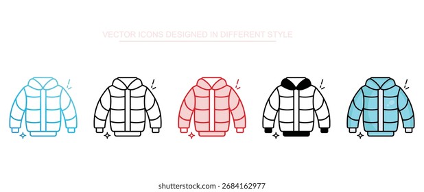 Diseño de icono de chaqueta con fondo blanco