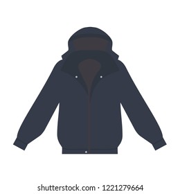 jacket icon in flat style isolated vector illustration on white transparent background. winter jacket.