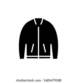 Jacket icon with glyph style vector for your web design, logo, UI. illustration