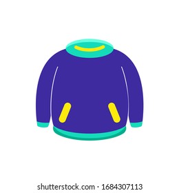 Icono de la chaqueta. Ilustración de elemento gráfico sobre fondo blanco.