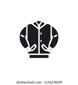 Jacket icon isolated on white background. Clothing symbol modern, simple, vector, icon for website design, mobile app, ui. Vector Illustration