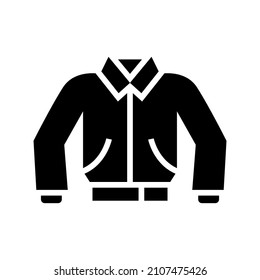 Icono de la chaqueta aislado en fondo blanco