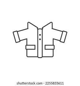 Jacket icon isolated on white background. Outfits symbol modern, simple, vector, icon for website design, mobile app, ui. Vector Illustration