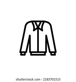 Jacket Icon. Line Art Style Design Isolated On White Background
