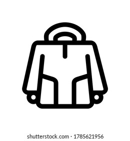 icono de chaqueta con icono de estilo de línea