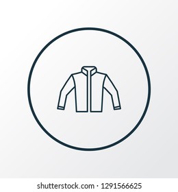 Jacket icon line symbol. Premium quality isolated cardigan element in trendy style.