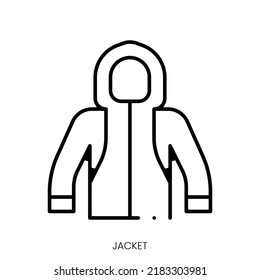 jacket icon. Linear style sign isolated on white background. Vector illustration