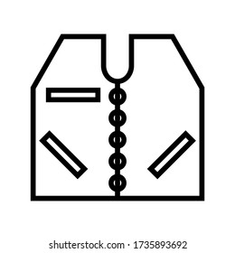 icono de chaqueta o logotipo símbolo de signo aislado ilustración vectorial de alta calidad iconos vectoriales de estilo negro
