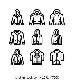 icono de chaqueta o logotipo símbolo de signo aislado ilustración vectorial - Colección de iconos vectoriales de estilo negro de alta calidad

