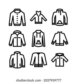 icono de chaqueta o logotipo símbolo de signo aislado ilustración vectorial - Colección de iconos vectoriales de estilo negro de alta calidad
