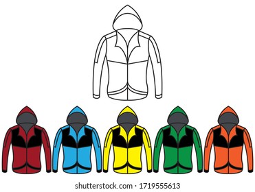 jacket icon on white background. Vector Illustration on eps 10