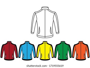 jacket icon on white background. Vector Illustration on eps 10