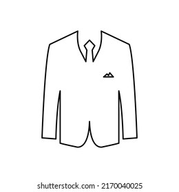 jacket icon on a white background, vector illustration