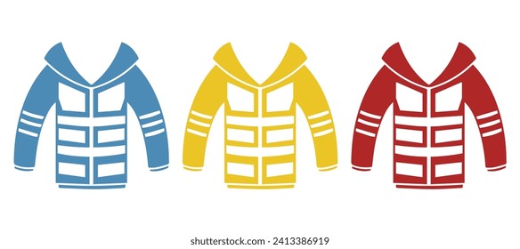 jacket icon on a white background, vector illustration
