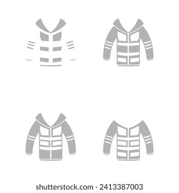 jacket icon on a white background, vector illustration